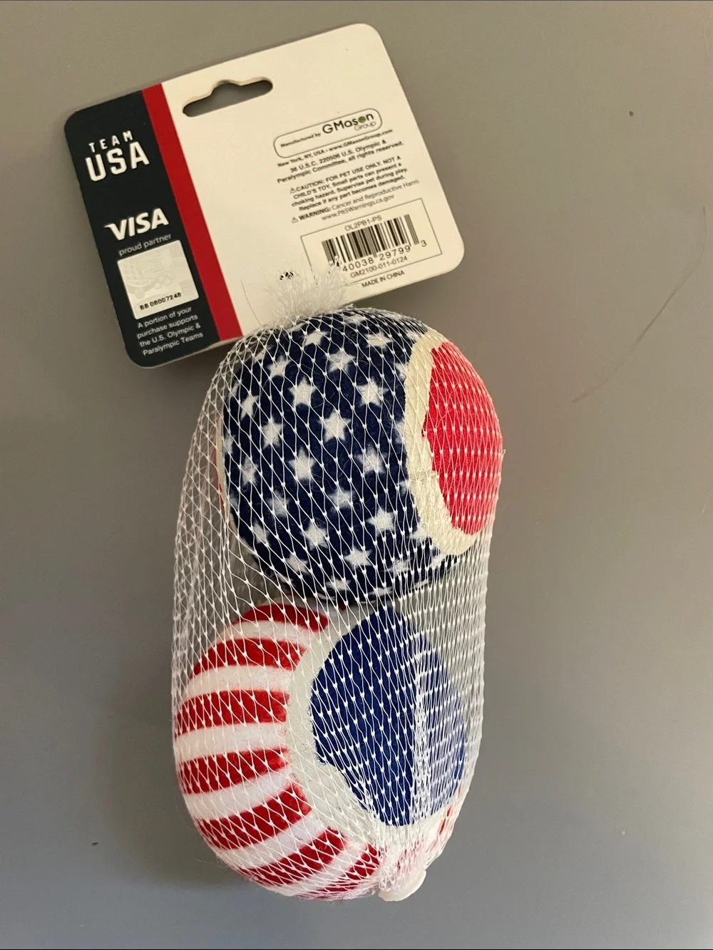 Team USA Red & Blue Squeaker Fetch Balls for Dogs - 2 Pack